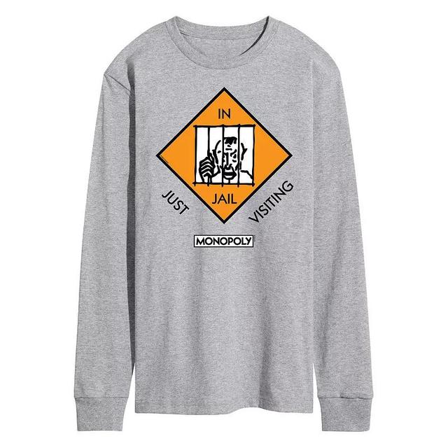 Mens Monopoly In Jail Just Visiting Long Sleeve Graphic Tee Product Image