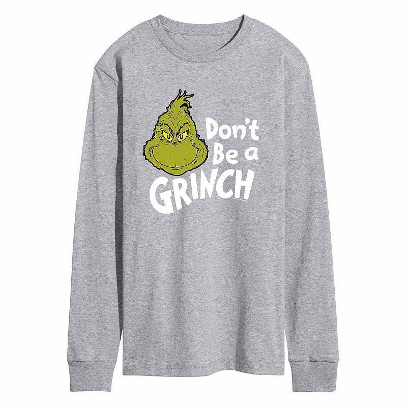 Mens The Grinch Dont Be Tee Dark Grey Product Image