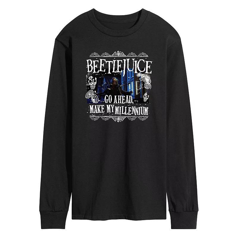 Mens Beetlejuice Make Me Millennium Long Sleeve Graphic Tee Product Image