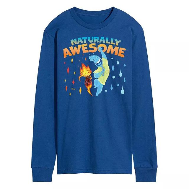 Disneys Elemental Mens Naturally Awesome Long Sleeve Med Blue Product Image