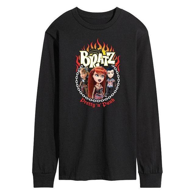 Mens Bratz Punk Long Sleeve Graphic Tee Med Grey Product Image