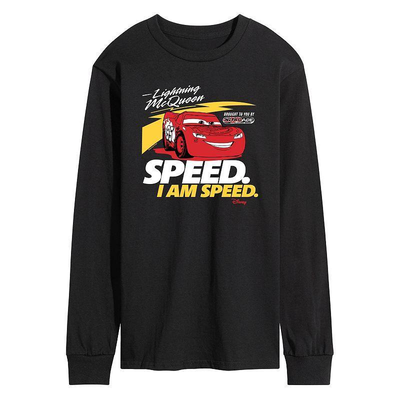 Disney / Pixars Cars Lightening McQueen Mens Speed I am Speed Long Sleeve Graphic Tee Product Image