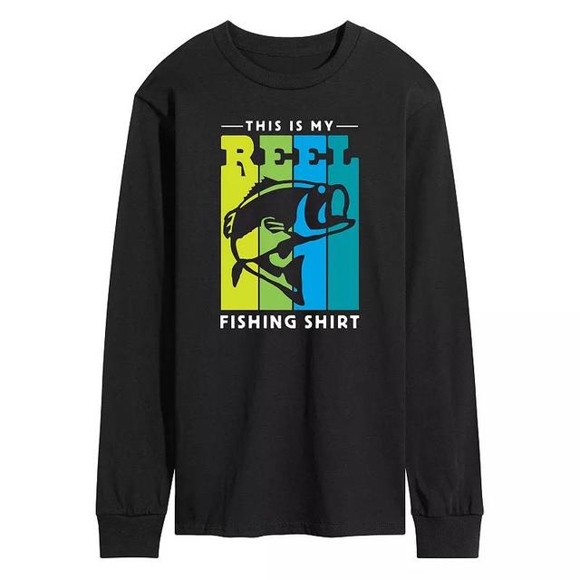 Mens My Reel Fishing Shirt Long Sleeve Graphic Tee Product Image