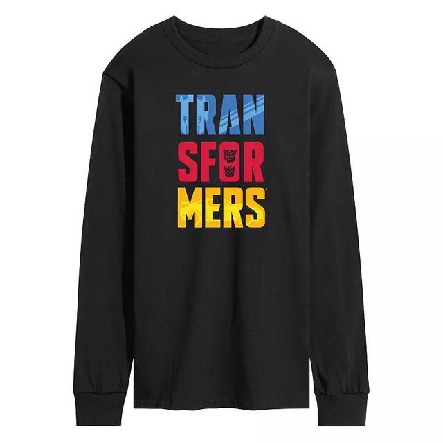 Mens Transformers Logo Long Sleeve Graphic Tee Product Image