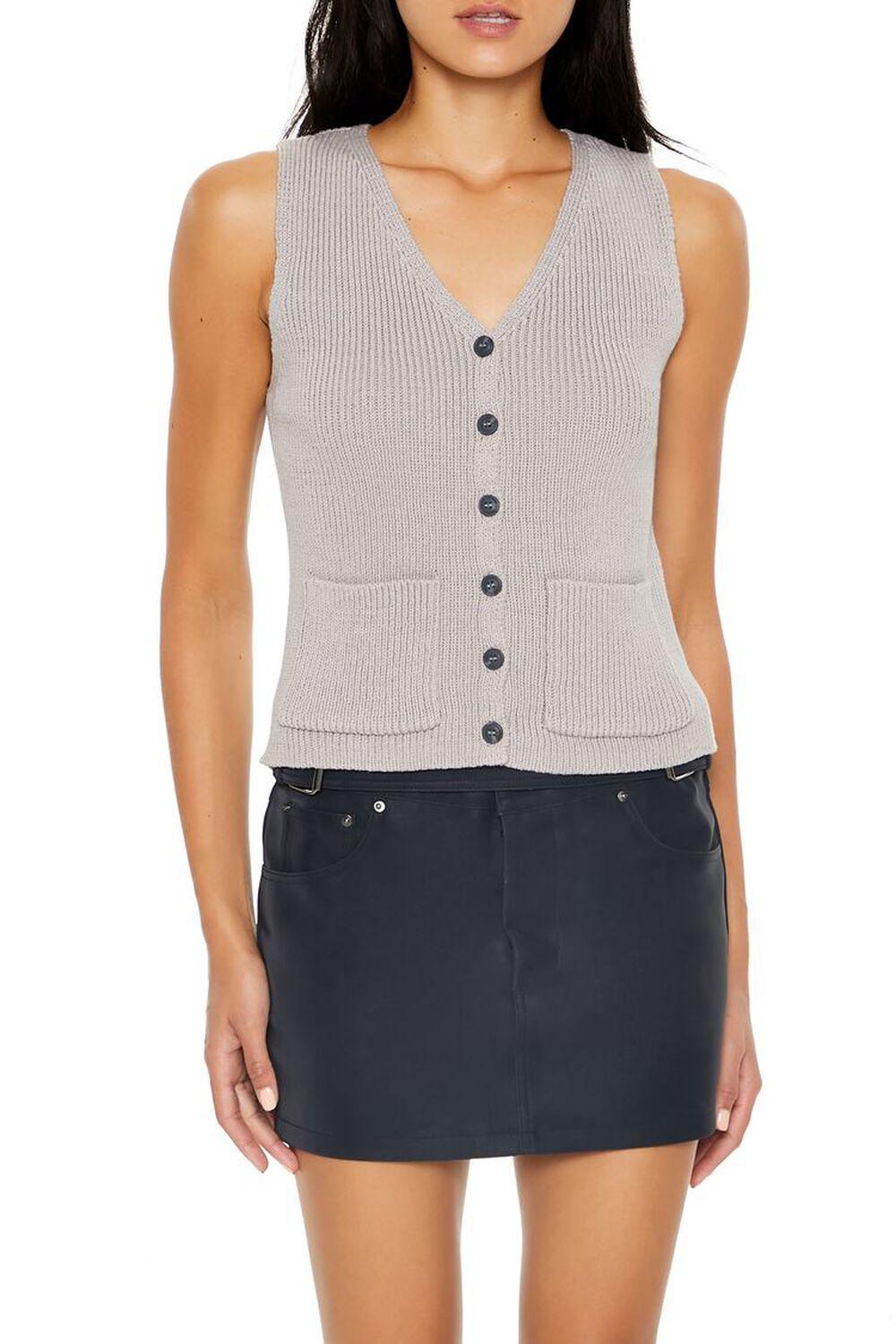 Patch Pocket Sweater Vest | Forever 21 Product Image