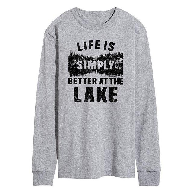 Mens Life is Simply Better at the Lake Long Sleeve Graphic Tee Product Image