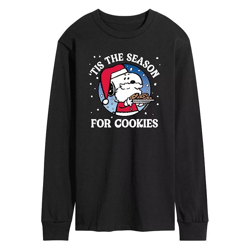 Mens Peanuts Season For Cookies Long Sleeve Tee Black Product Image