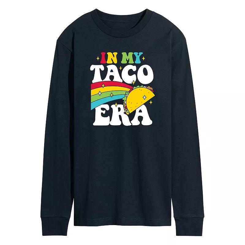 Mens In My Taco Era Long Sleeve Graphic Tee Blue Product Image