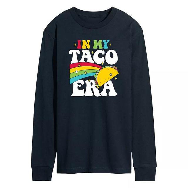 Mens In My Taco Era Long Sleeve Graphic Tee Blue Product Image