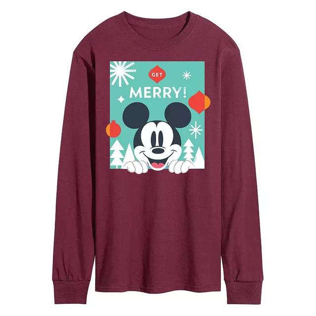 Disneys Mens Mickey Mouse Get Merry Long-sleeved Tee Product Image