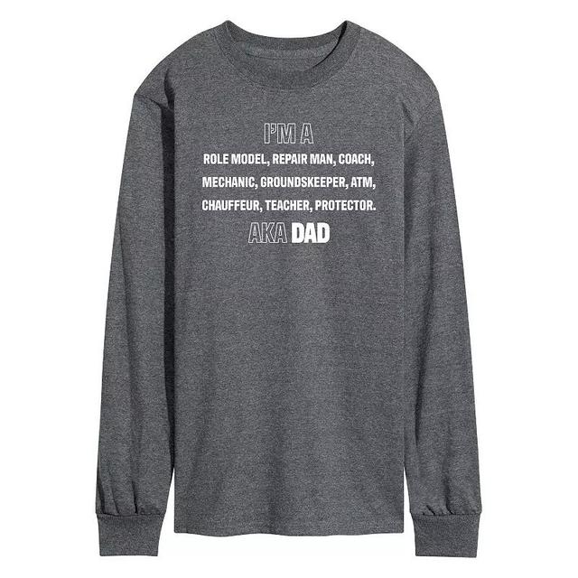 Mens Im A Dad List Long Sleeve Graphic Tee Product Image