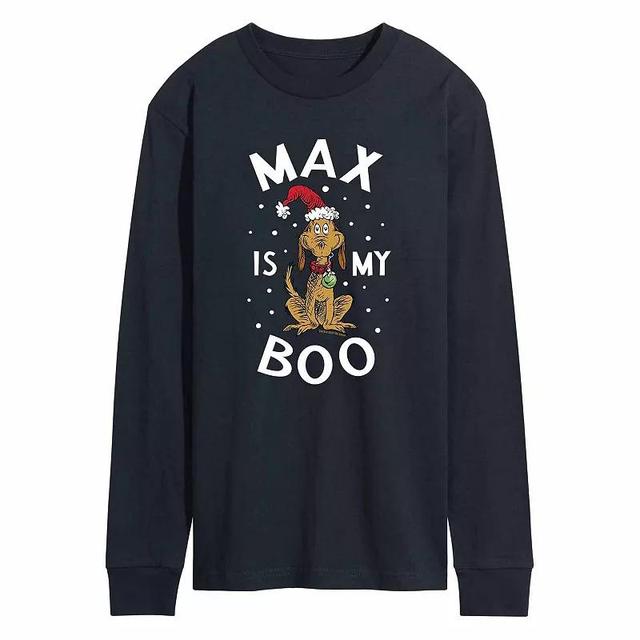 Mens Dr. Seuss The Grinch Max Is My Boo Tee Blue Product Image