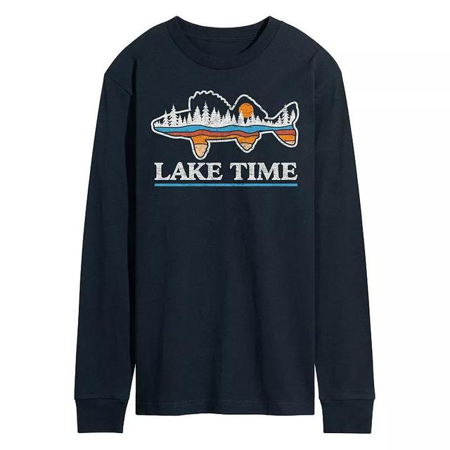 Mens Lake Time Graphic Tee Blue Product Image