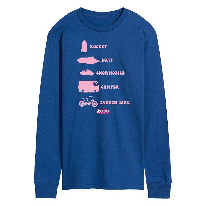 Mens Barbie Theatrical Vehicles Long Sleeve Graphic Tee Black Product Image