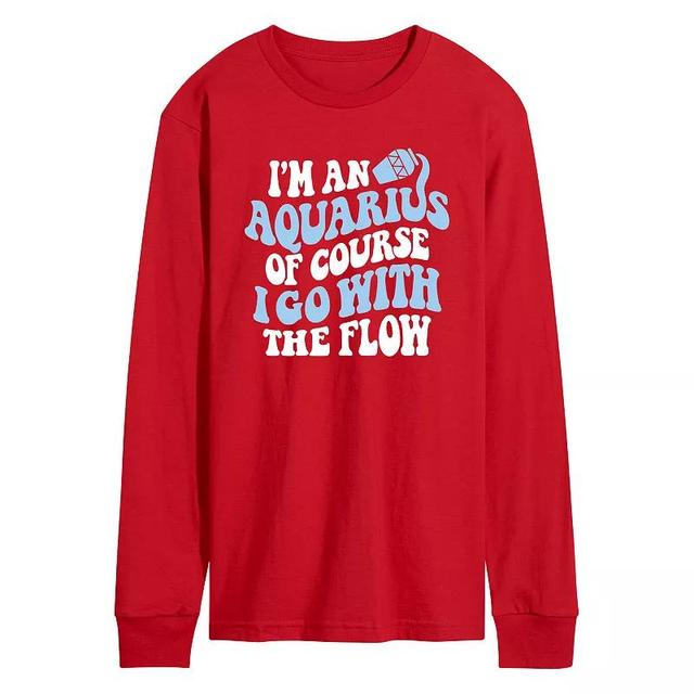 Mens Im An Aquarius Long Sleeve Graphic Tee Blue Product Image