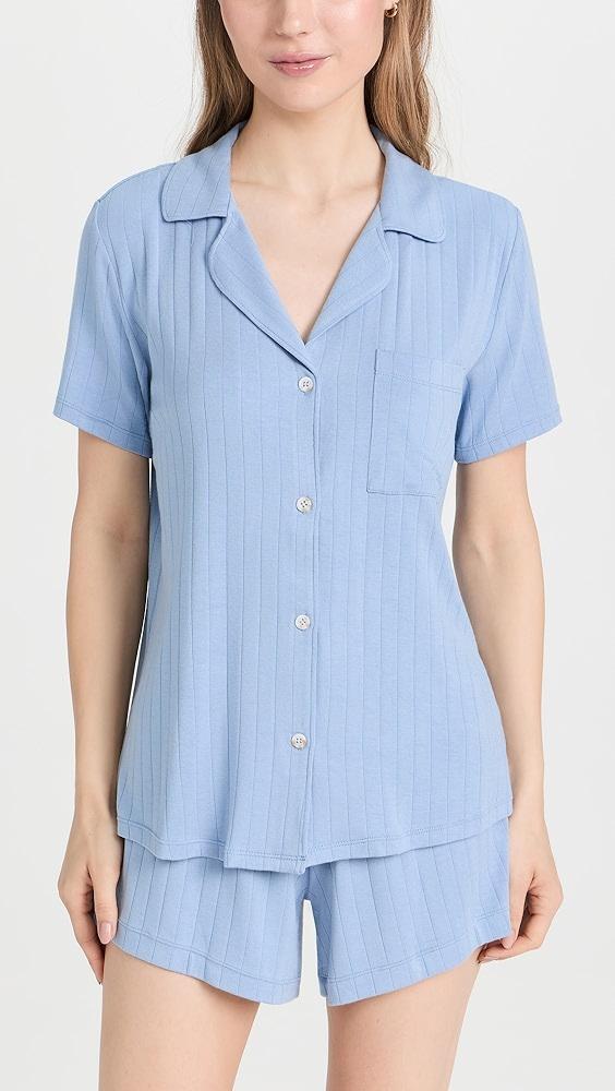 Eberjey Gisele Rib Relaxed Short Pj Set | Shopbop Product Image