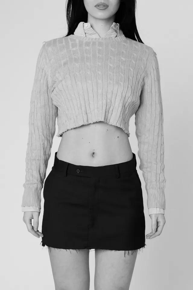 Frankie Collective Rework Crop Knit Sweater 056 Product Image