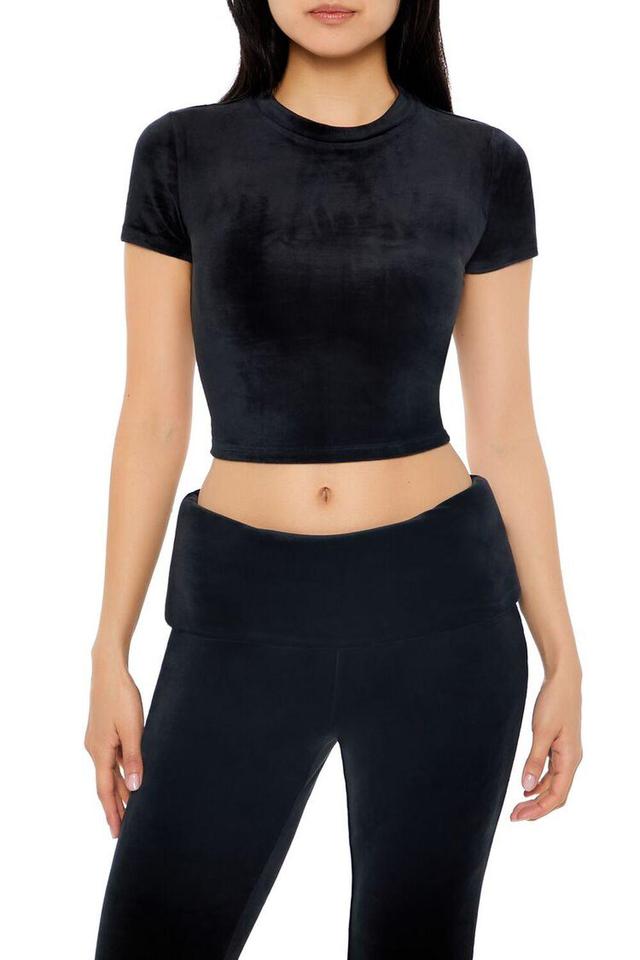 Cropped Velour Tee | Forever 21 Product Image