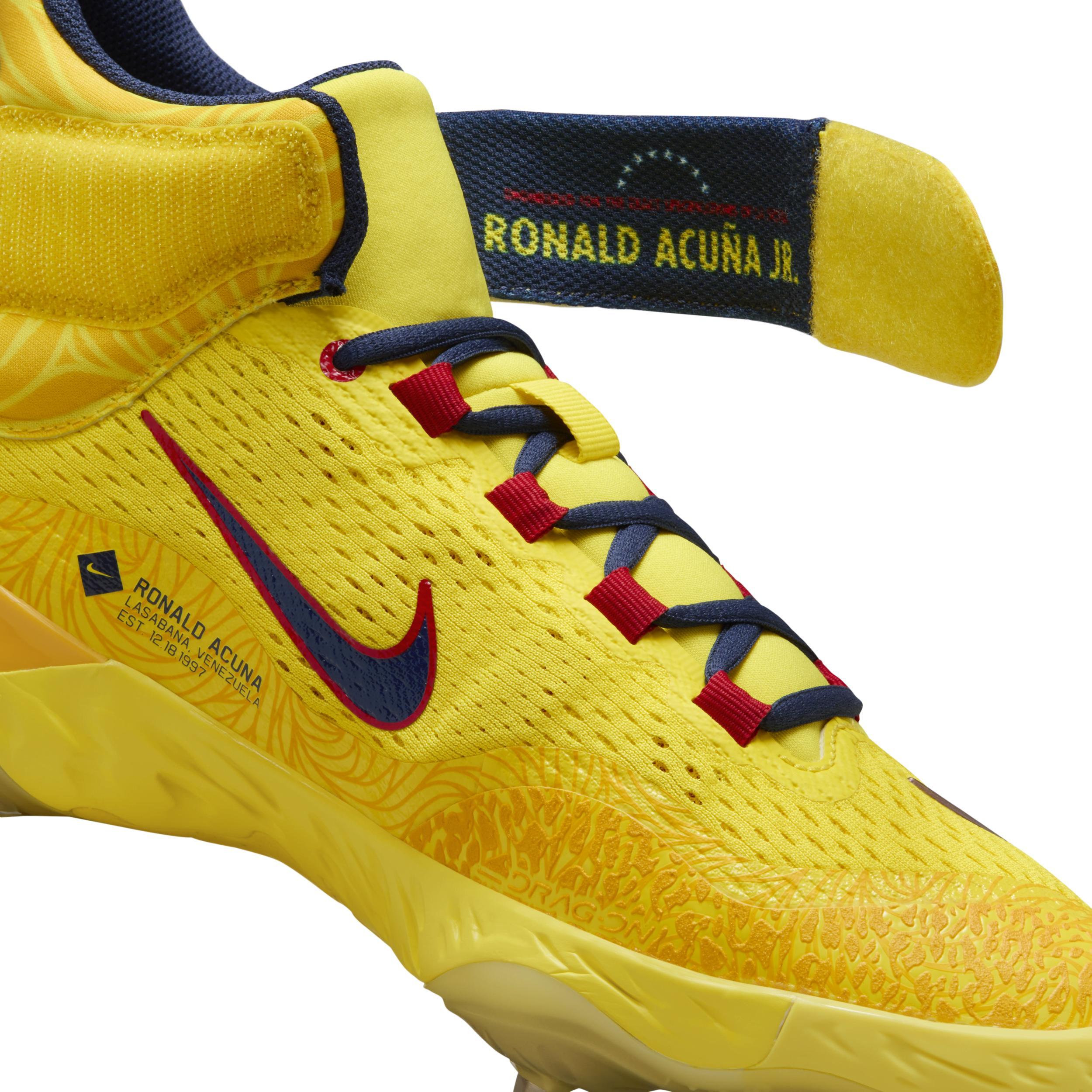 Nike Men's Alpha Huarache Elite 4 Mid "Ronald AcuÃ±a Jr." Baseball Cleats Product Image