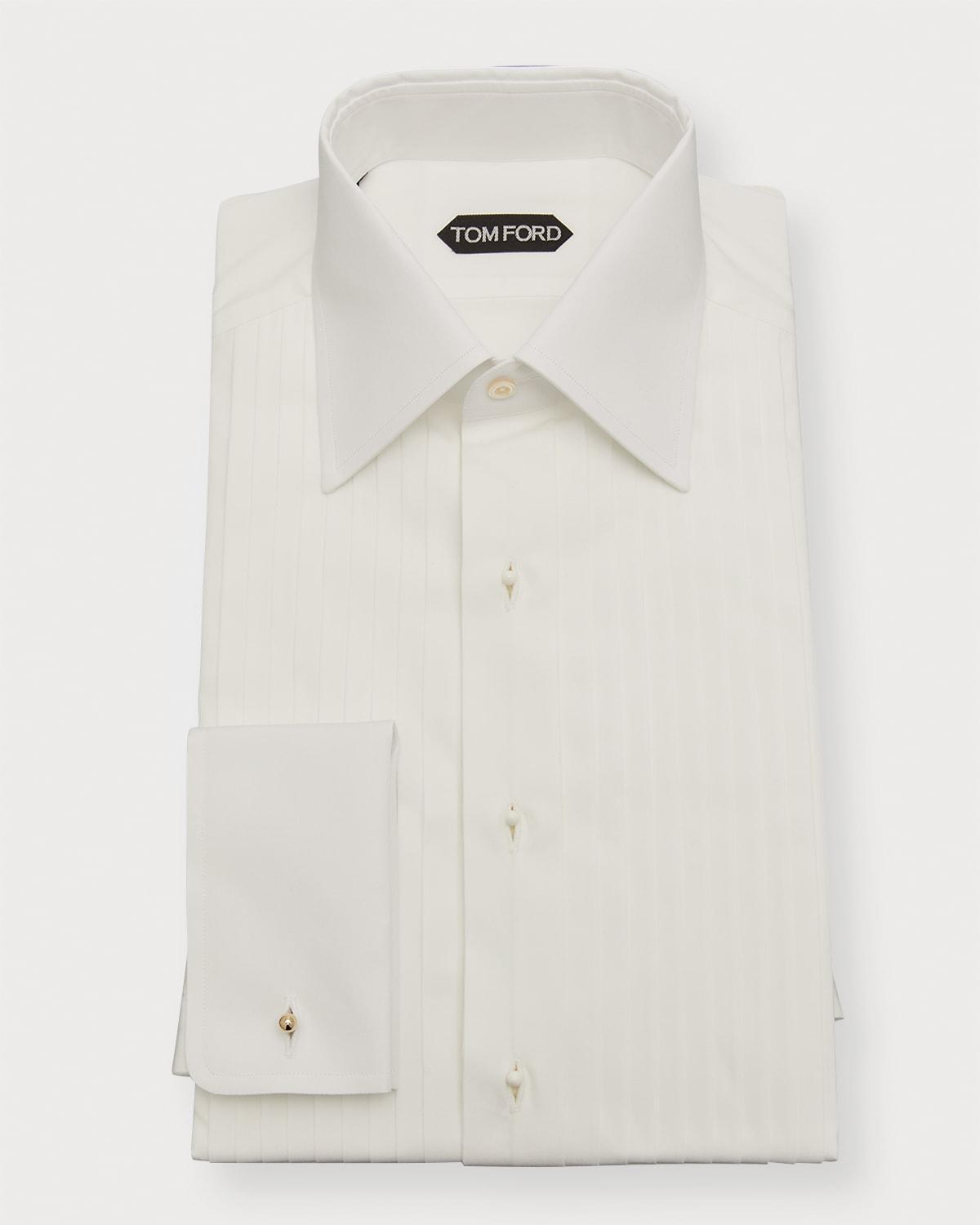 Mens Plisse Formal Dress Shirt Product Image