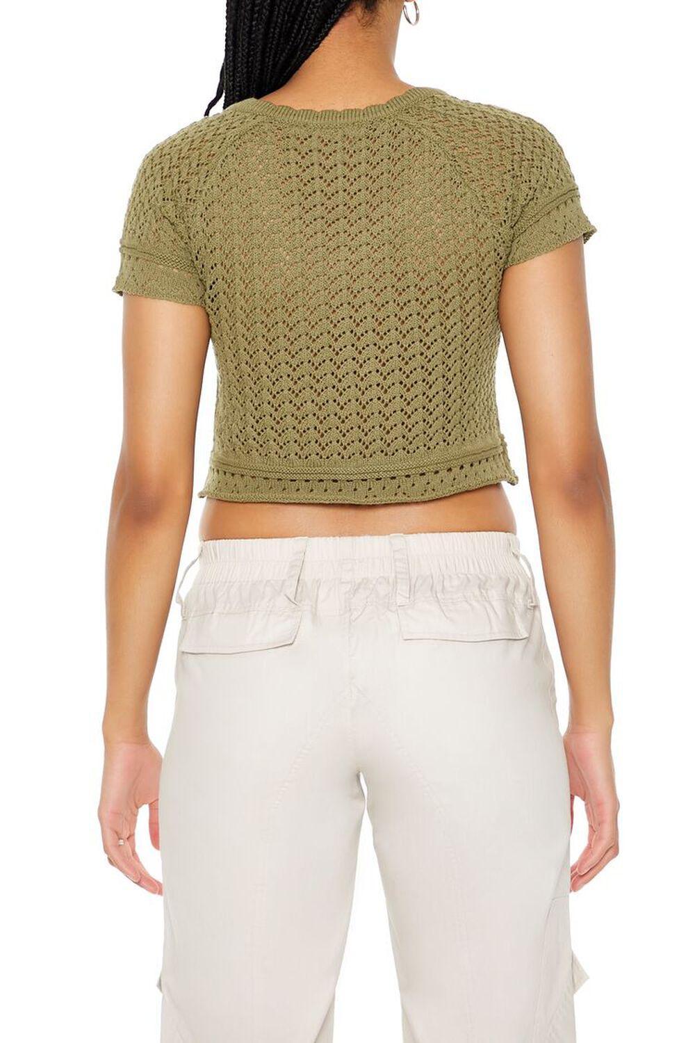 Sweater-Knit Crochet Crop Top | Forever 21 Product Image