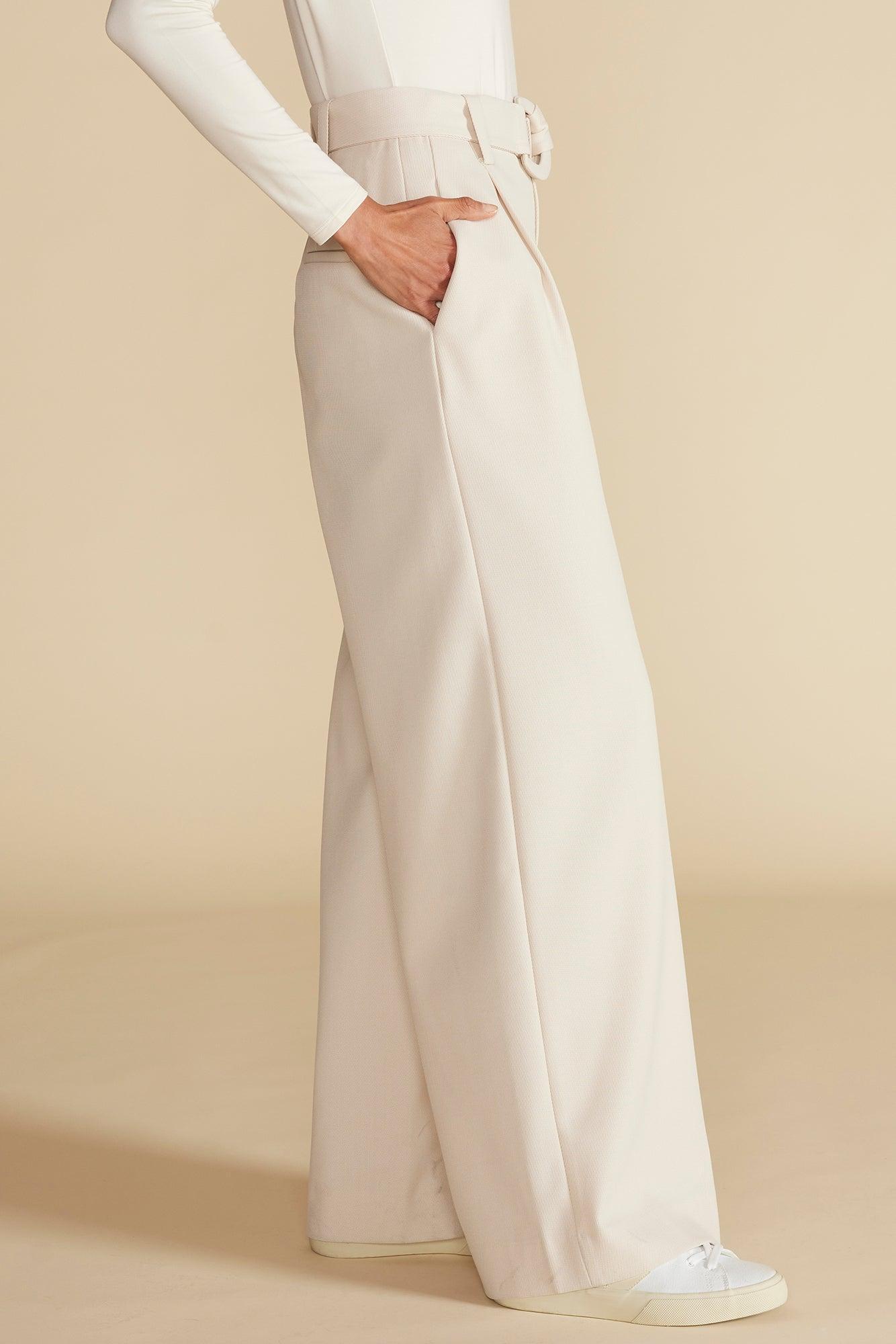 Victoire Wide Leg Pant - Ivory Product Image