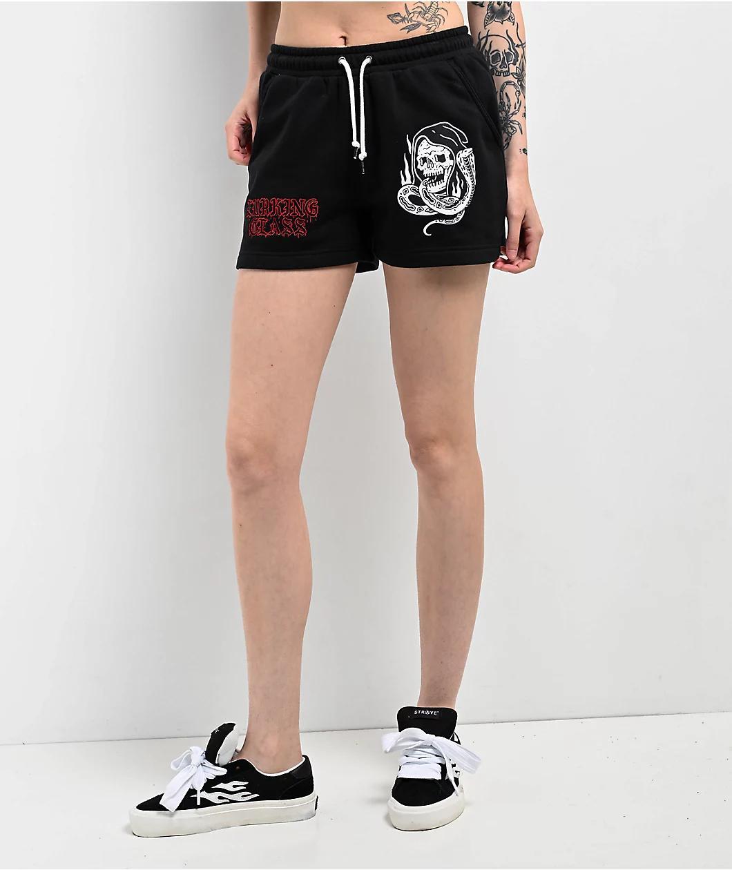 Lurking Class by Sketchy Tank Old English Black Sweat Shorts Product Image