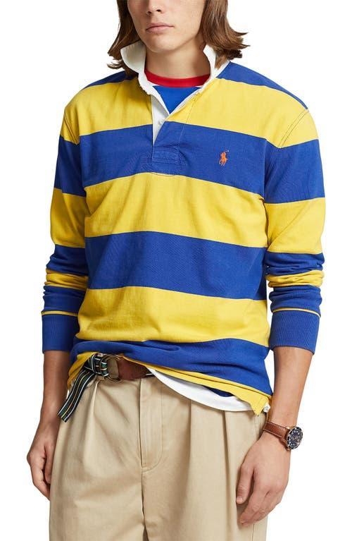 Polo Ralph Lauren The Iconic Rugby Shirt (Yellow/Blu) Men's Clothing Product Image