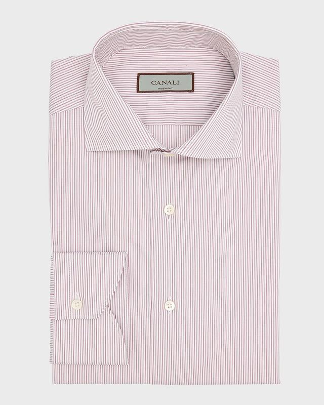 Mens Cotton Micro-Stripe Dress Shirt Product Image