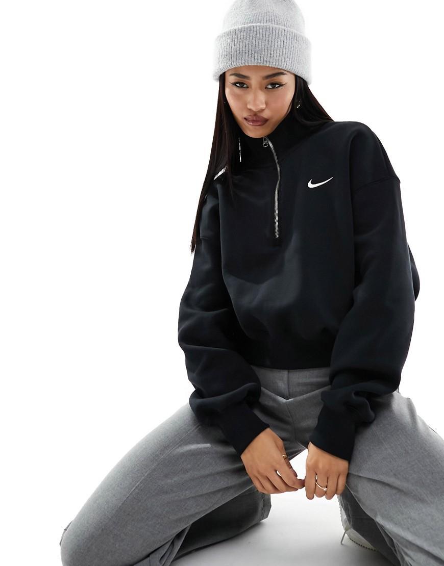 Nike Womens Nike Style Fleece Crop Quarter Zip - Womens Product Image