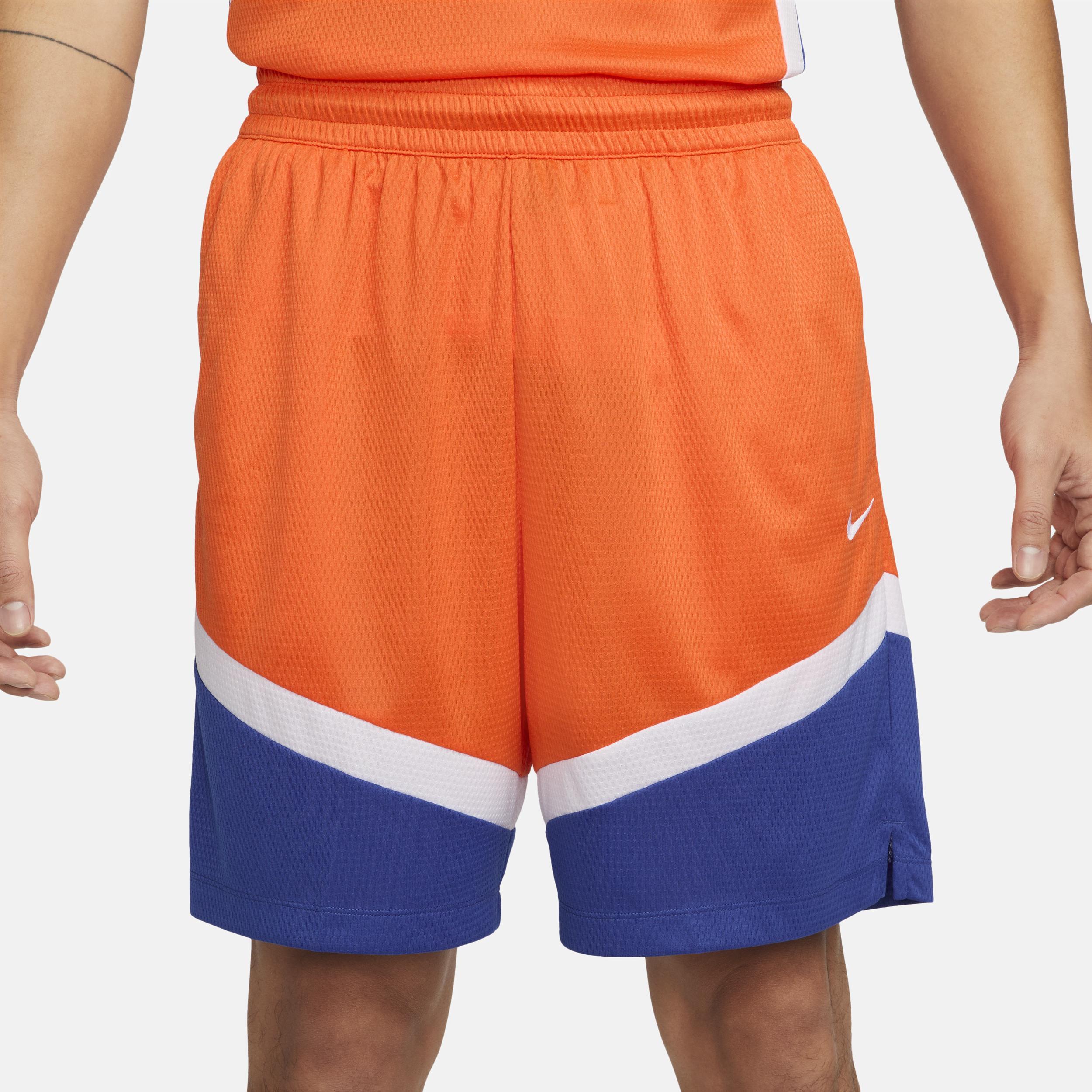 Men's Icon Dri-fit 8" Basketball Shorts In Orange Product Image