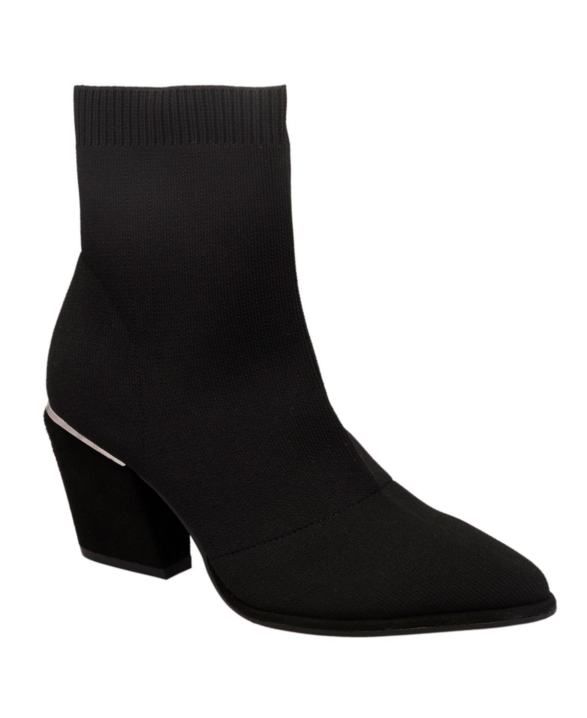 Mia Womens Draxton Block-Heel Knit Dress Booties Product Image