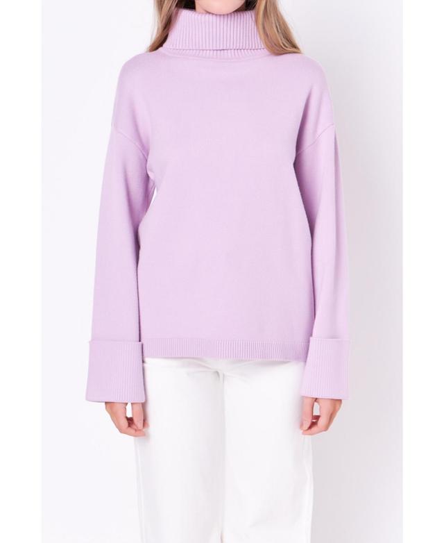 English Factory Womens Turtle Neck Sweater Product Image