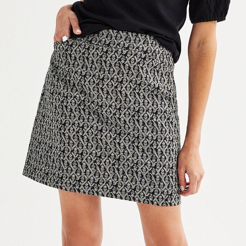 Womens Croft & Barrow Effortless Stretch Skort Light Grey Product Image