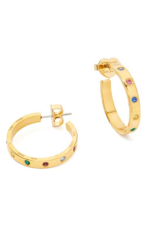 kate spade new york crystal station hoop earrings Product Image