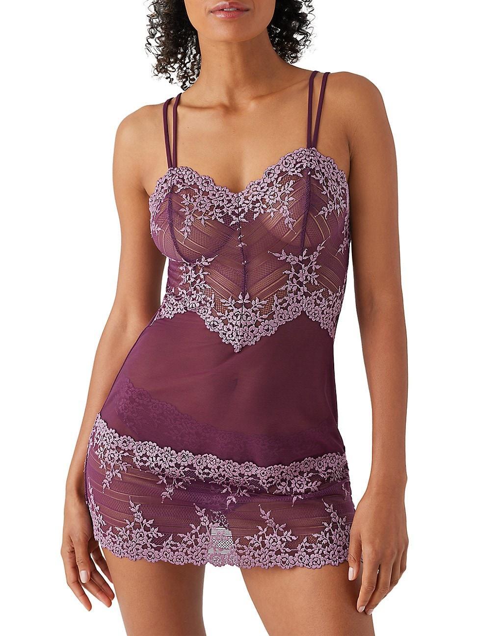 Wacoal Embrace Lace Sheer Chemise Lingerie Nightgown 814191 Product Image