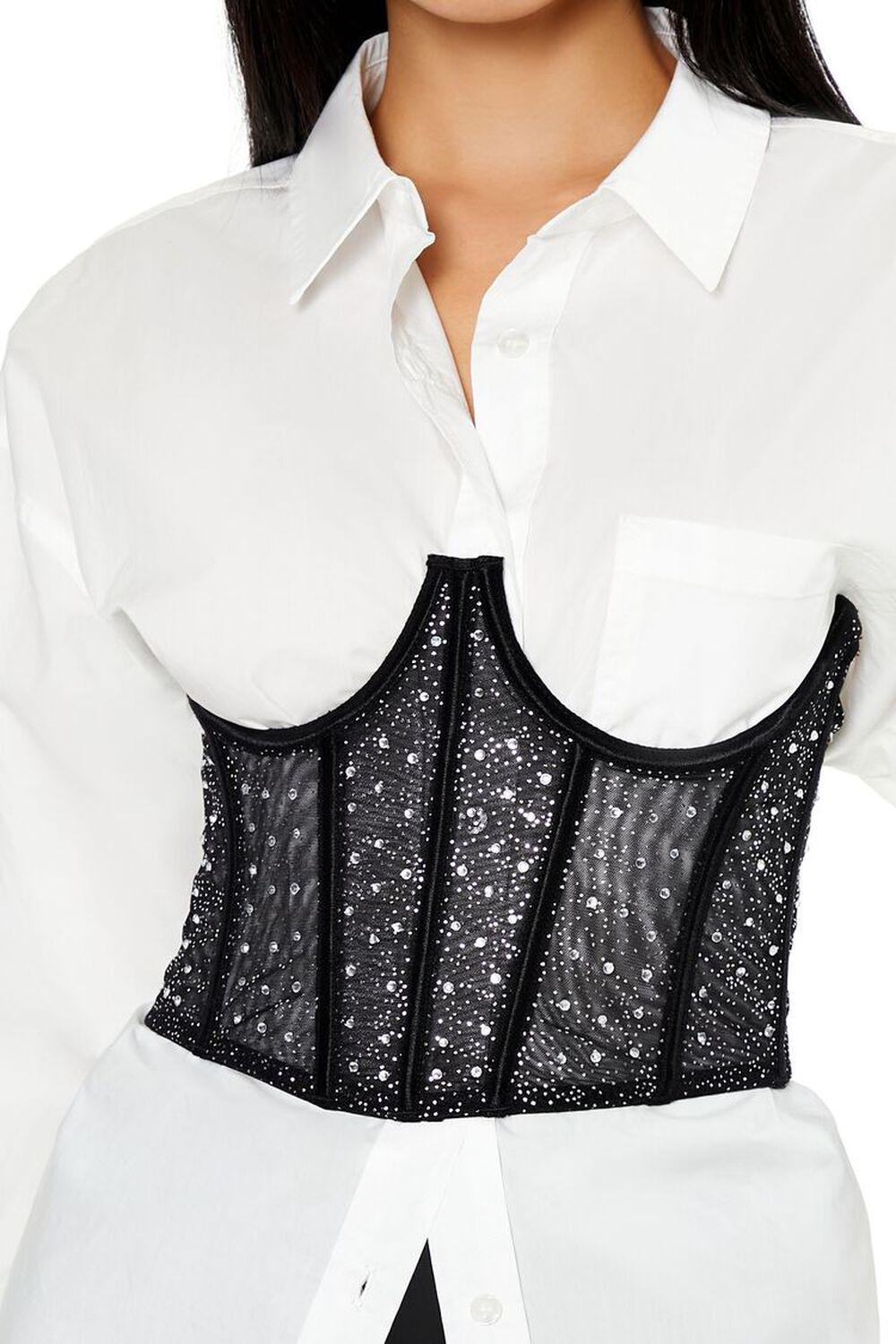 Rhinestone Lingerie Underbust Corset | Forever 21 Product Image