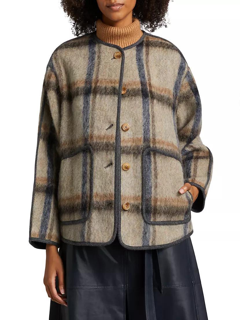 Janet Plaid Wool-Blend Jacket Product Image