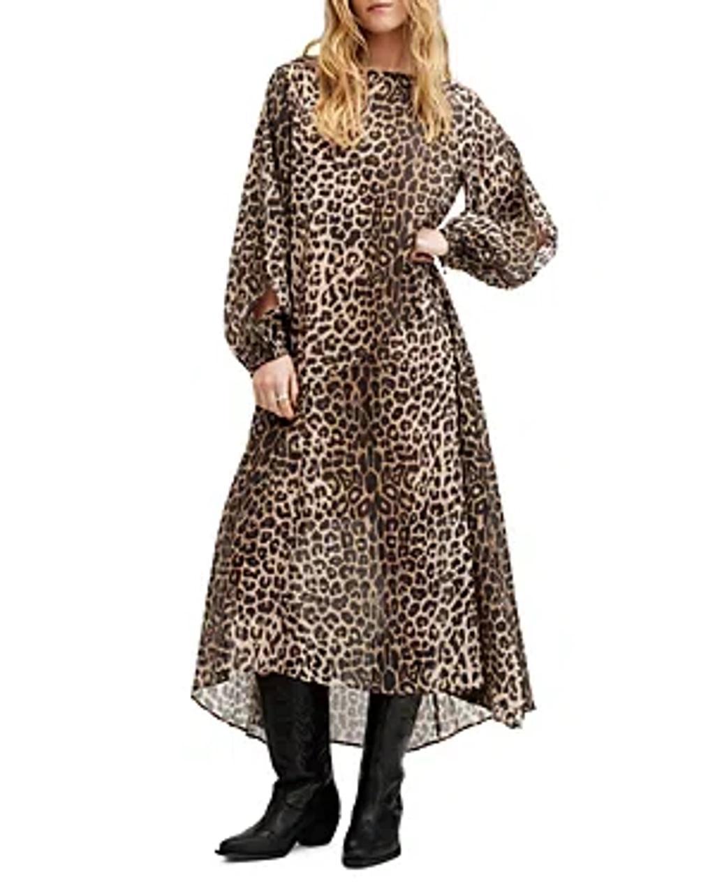 Jane Leppo Dress In Leopard Brown Product Image