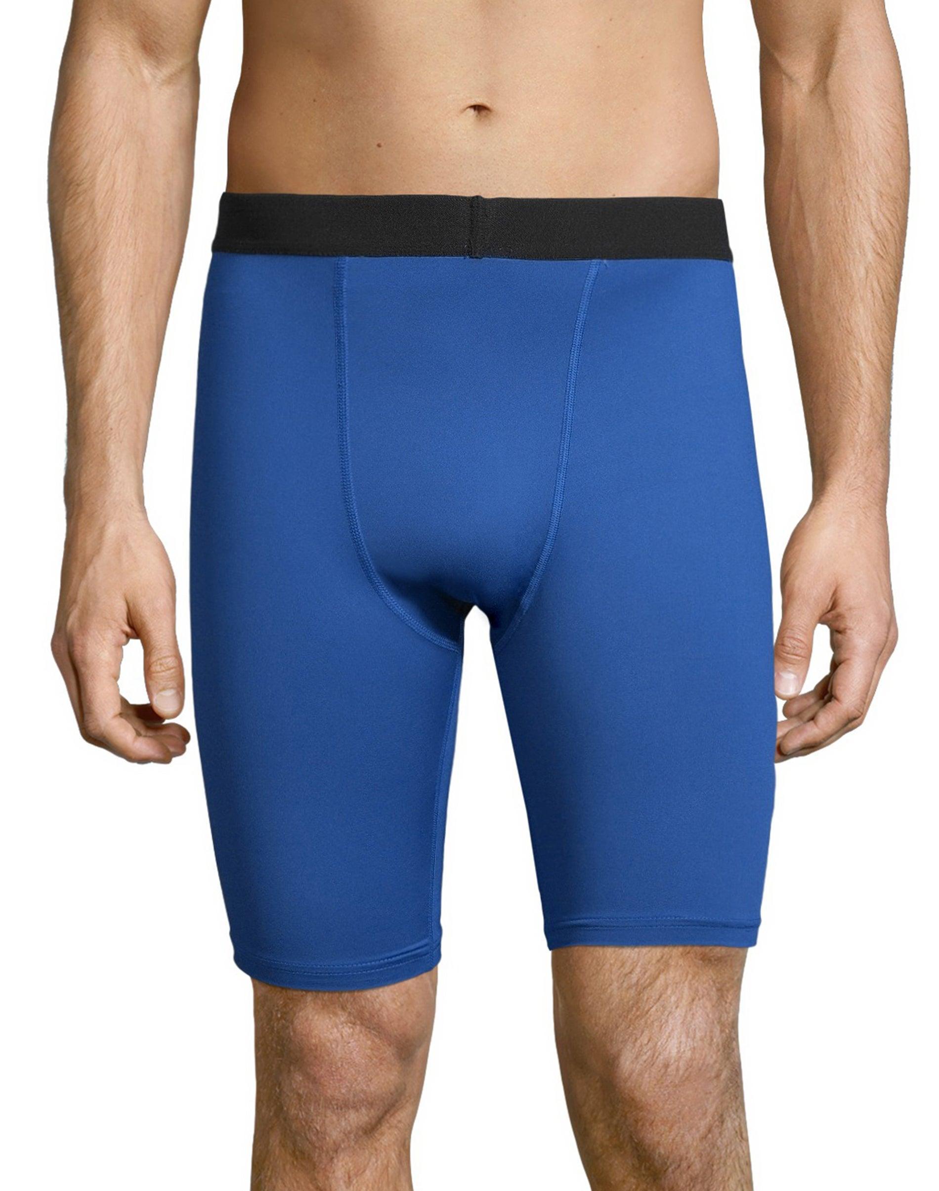 Hanes Sport Mens Performance Compression Shorts, 9 Ebony/Ebony 2XL Product Image