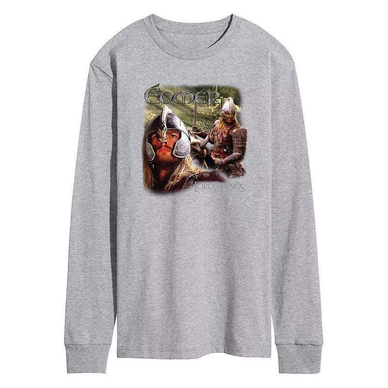 Mens Lord Of The Rings Eomer Long Sleeve Graphic Tee Grey Gray Product Image