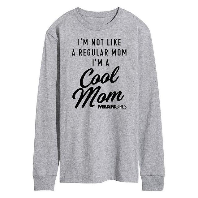 Mens Mean Girls Cool Mom Long Sleeve Graphic Tee Grey Gray Product Image