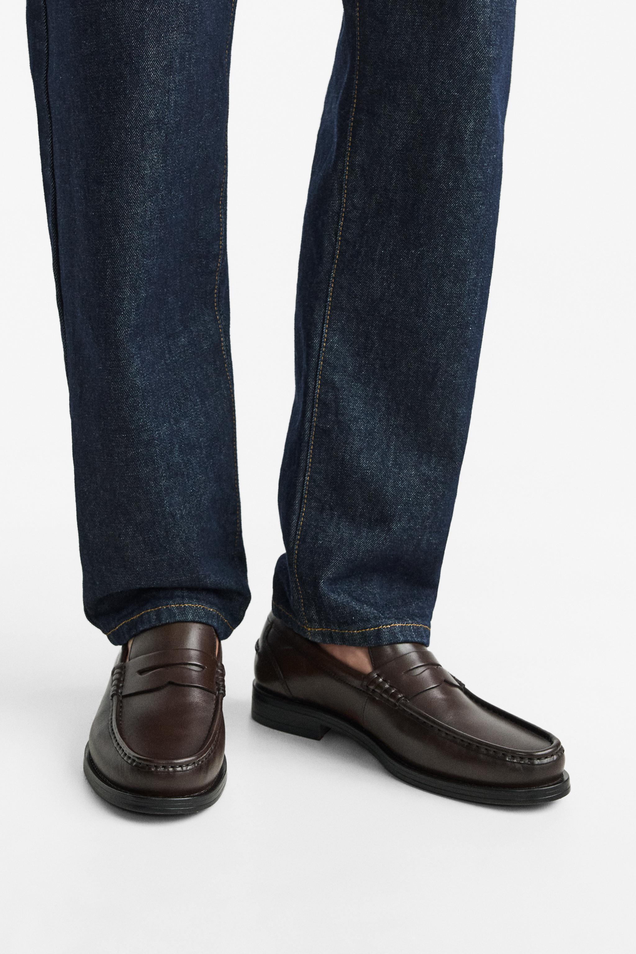 LEATHER PENNY LOAFERS Product Image