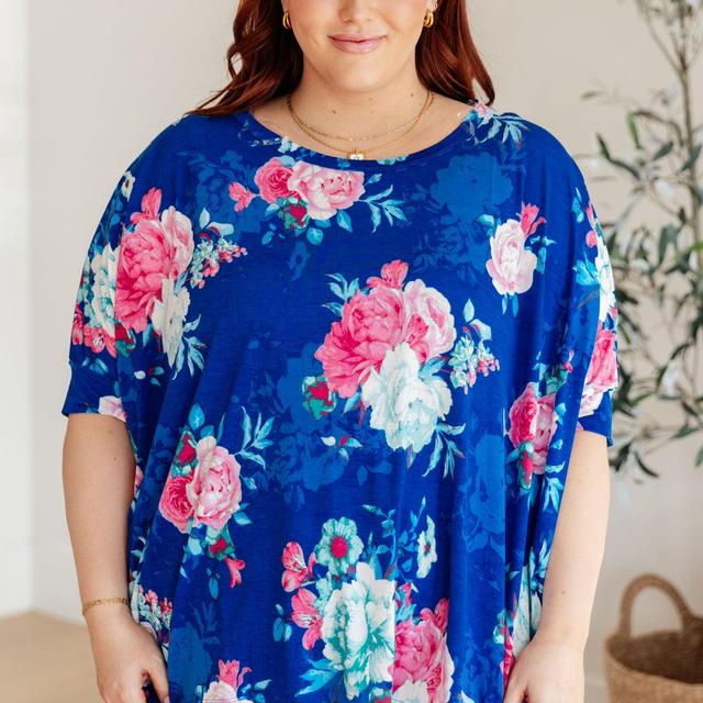 Essential Blouse in Royal and Pink Floral Product Image