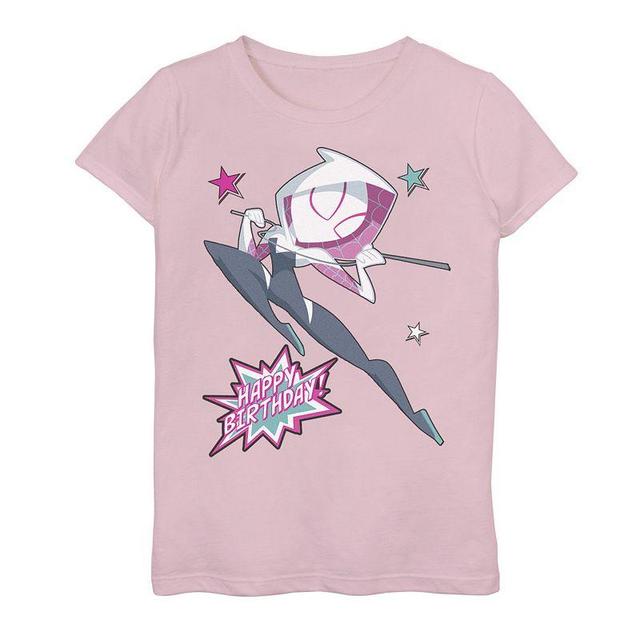 Girls 7-16 Marvel Spider-Man Gwen Happy Birthday Graphic Tee, Girls Product Image