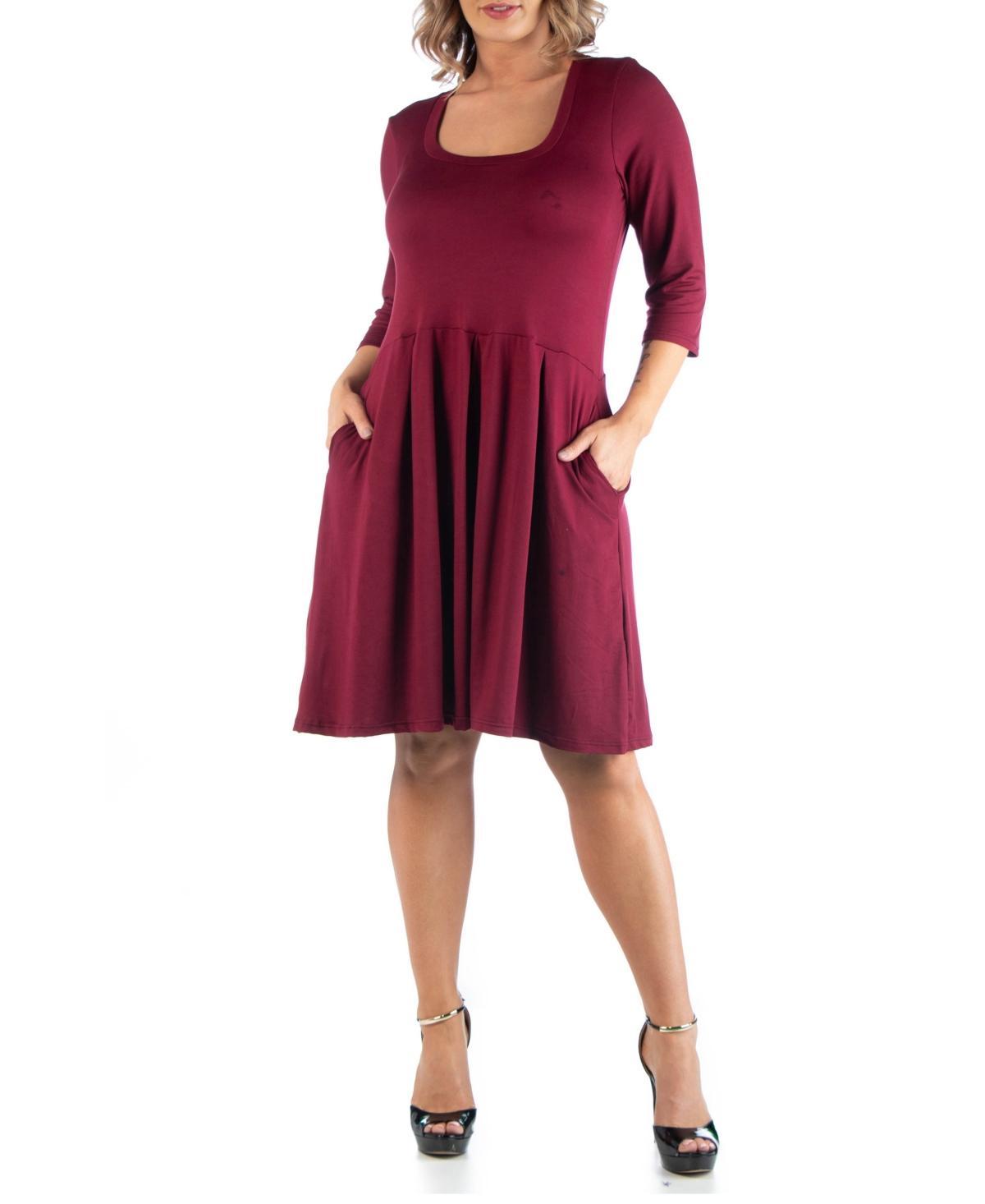 Womens Plus Size Fit and Flare Dress Product Image