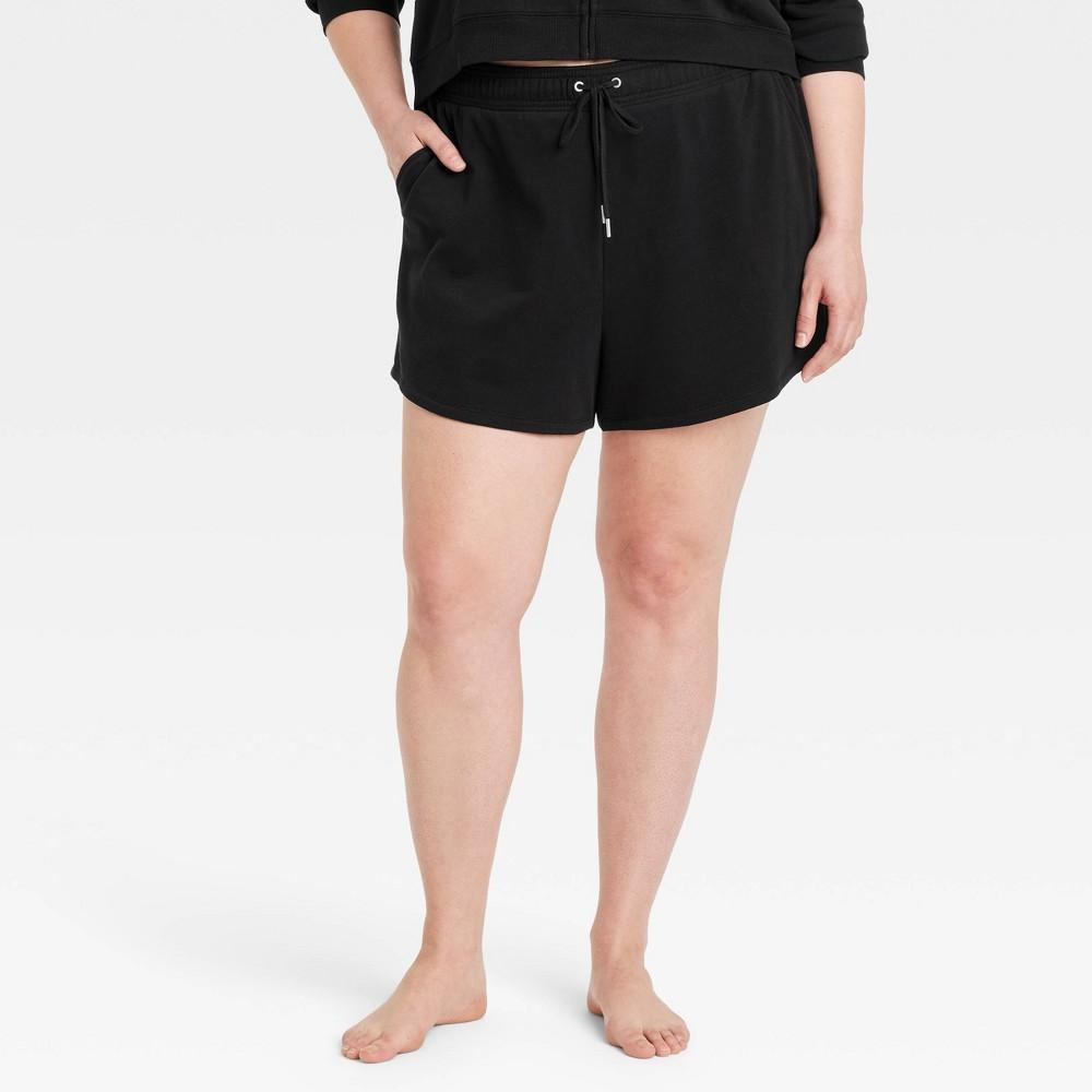 Womens Fleece Shorts - Auden Black 4X Product Image