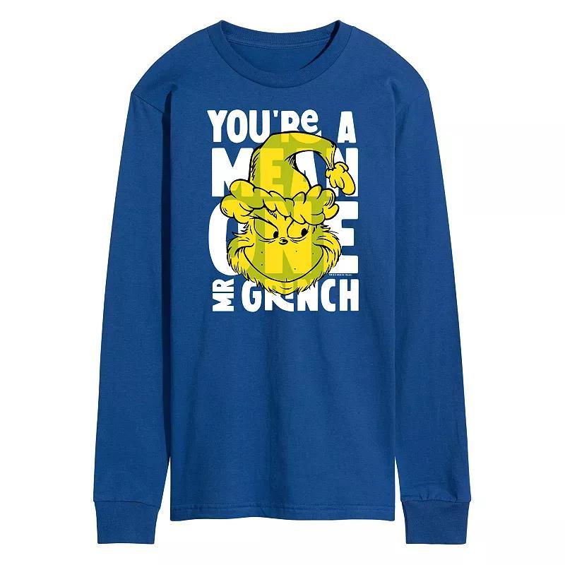 Mens Dr. Seuss Grinch Youre A Mean One Long Sleeve Tee Product Image