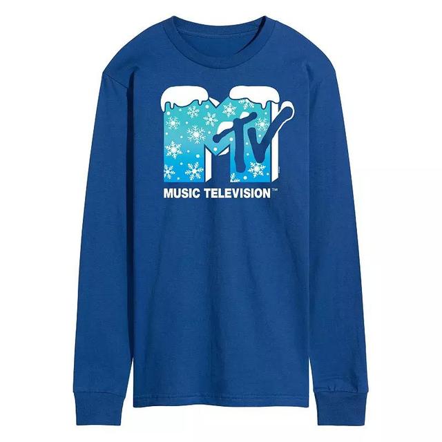 Mens MTV Snowflakes Logo Long Sleeve Graphic Tee Product Image