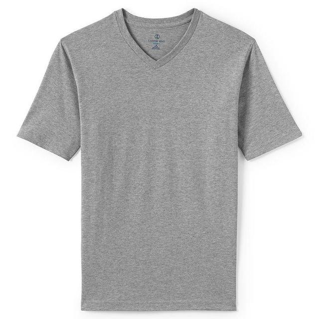 Mens Lands End Super-T V-Neck Tee Radiant Blue Product Image